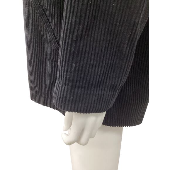 Bill Blass Women’s Jacket SZ L Wool Corduroy Type Jacket Decorative Lining Black - Picture 6 of 8